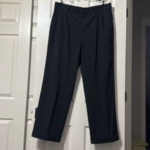 Men’s Axcess (a Claiborne Co) black with black pinstripe pleated dress pants